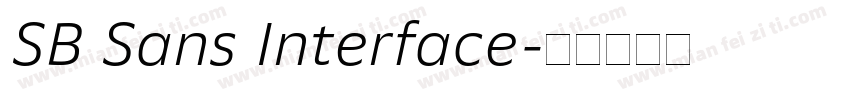 SB Sans Interface字体转换